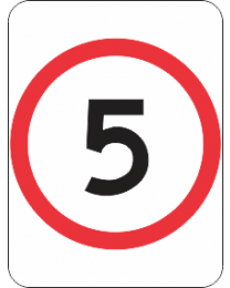 Speed Restriction (5km) Sign