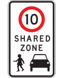 Shared Zone Sign