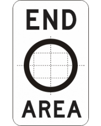 End Speed Limit Area Sign 