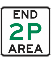 End Of Parking Area Sign
