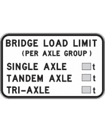 Bridge Load Limit (per Axle Group) 