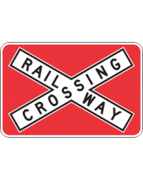 Railway Crossing (with Target Board) Sign  