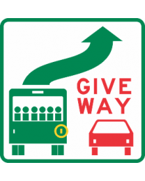 Give Way To Buses Sign  