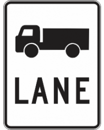 Truck Lane Sign 