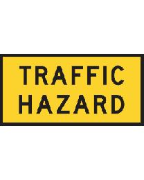 Traffic Hazard Ahead Sign 