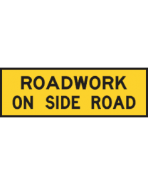 Roadwork On Side Road Sign 