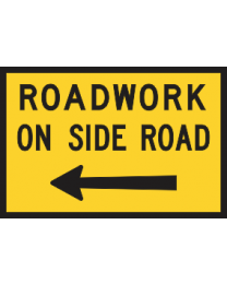 Roadwork On Side Road (L) Sign