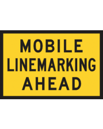 Mobile Linemarking Ahead Sign