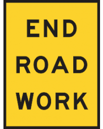 End Road Work Sign 