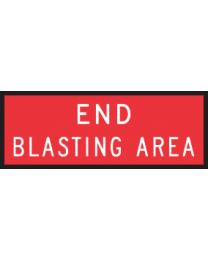 End Blasting Area Sign 
