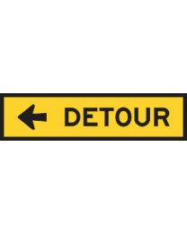 Detour Left Sign 