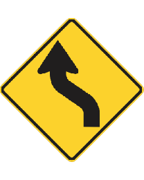 Reverse Curve (L or R) Sign 
