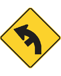 Side Road Junction On A Curve (L or R) Sign  