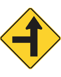 Side Road Junction (L or R) Sign 