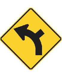 Side Road Junction On A Curve (L or R) Sign 