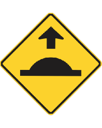 Road Humps Ahead Sign 