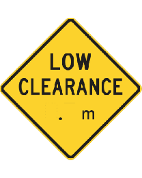 Low Clearance ... In (Ahead) Sign