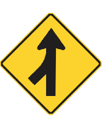 Merging Traffic (L or R) Sign 