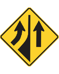 No Merge (L or R) Sign