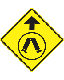 Pedestrian Crossing Ahead Sign 