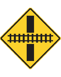 Train Crossing - Right Angle Sign