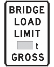 Bridge Load Limit Sign