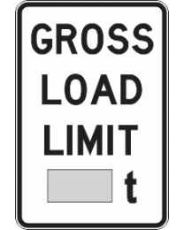 Gross Load Limit Sign