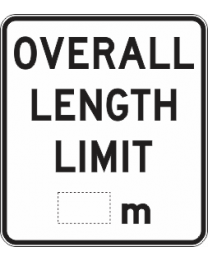 Overall Length Limit Sign
