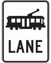 Tram Lane Sign