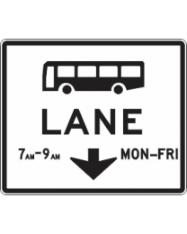 Lane Designation (Overhead) Sign