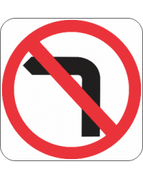No Left (Right) Turn Sign