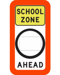 School Zone Ahead Sign