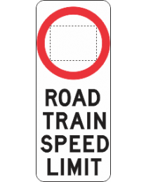 Road Train Speed Limit Sign