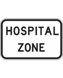 Hospital Zone Sign