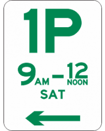 Parking (Whole Hours) Sign