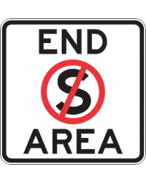 END No Stopping Area Sign