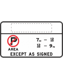 No Parking Area (Major Entry)