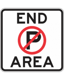 END No Parking Area Sign