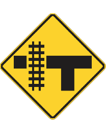 Crossing On Bar Of T-junction Sign