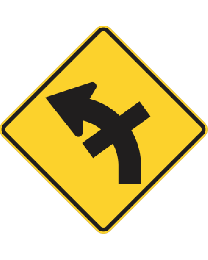 Side Road Junction On Curve Sign