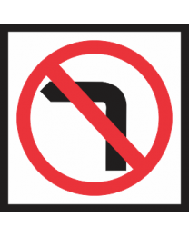 No Left (Right) Turn Sign