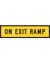 On Exit Ramp Sign