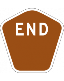 End Tourist Drive Markers Shield Sign