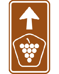 Tourist Drive Markers  Shield - Symbol and Arrow - Sign