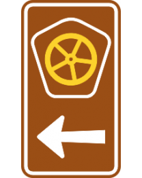 Tourist Drive Markers  Shield - Logo and Arrow Sign