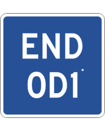 Over Dimensional Route Marker - End Sign
