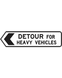 Detour For Long Vehicles Sign