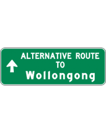 Alternative Route Advance Sign