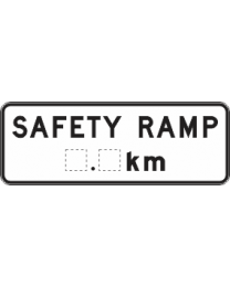 Safety Ramp ...km Sign