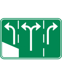 Traffic Instruction Sign - Added Lane But No Destinations 